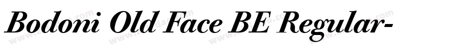 Bodoni Old Face BE Regular字体转换